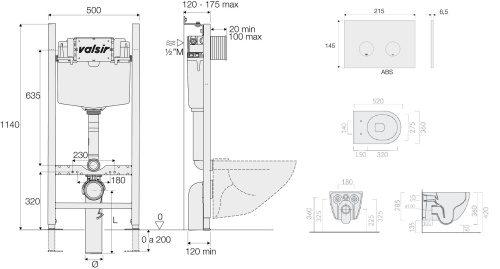 Комплект унитаза с инсталляцией VALSIR KIT VSCR 7334 Std фото 8